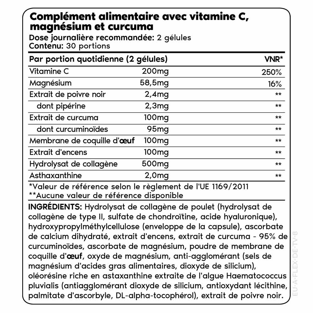 Supplement facts per serving